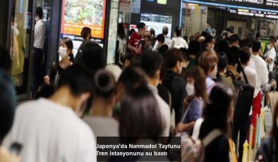 Japonya’da Nanmadol Tayfunu: Tren istasyonunu su bastı