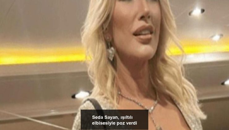 Seda Sayan, ışıltılı elbisesiyle poz verdi