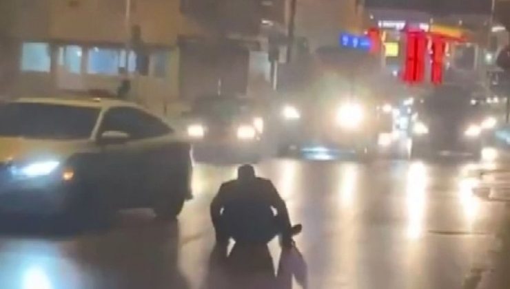 Beyoğlu’nda alkollü adam araçları tek tek durdurdu