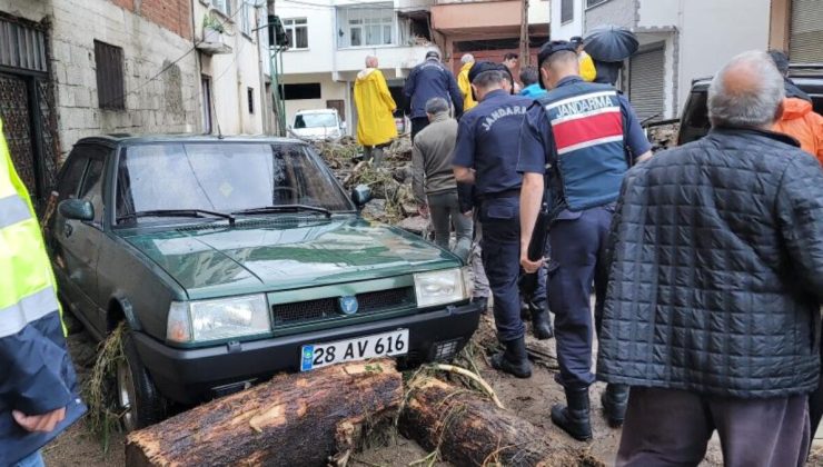 Giresun sağanak yağış sonrası sele teslim oldu