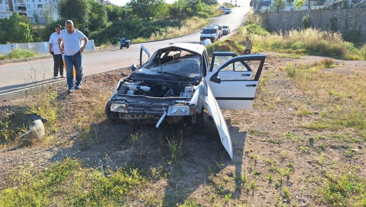 Kocaeli’de ehliyetsiz sürücünün kullandığı otomobil takla attı: 5 yaralı