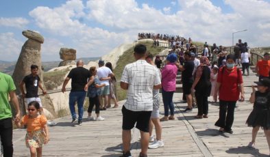 Kapadokya’da bayram tatili yoğunluğu yaşandı