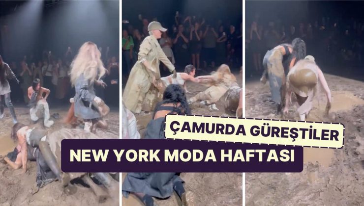 New York Moda Haftası’nda Tasarımcı Elena Velez’in Defilesinde Modellerin Çamurda Güreştiği Anlar Viral Oldu