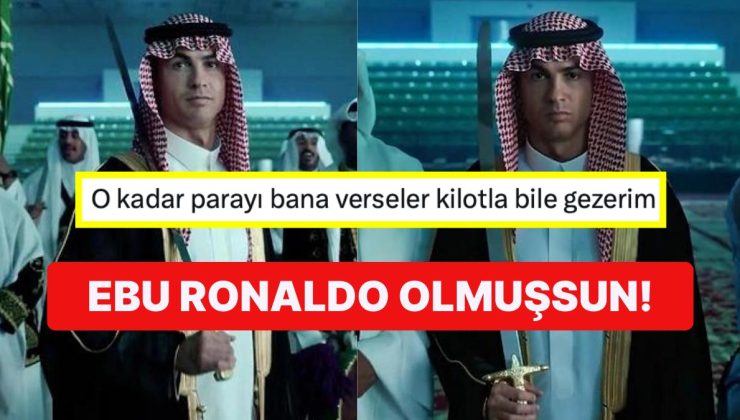 Ronaldo’nun Suudi Arabistan Milli Günü İçin Arap Kıyafetleri Giyip Kılıç Kuşanması Dillere Düştü!