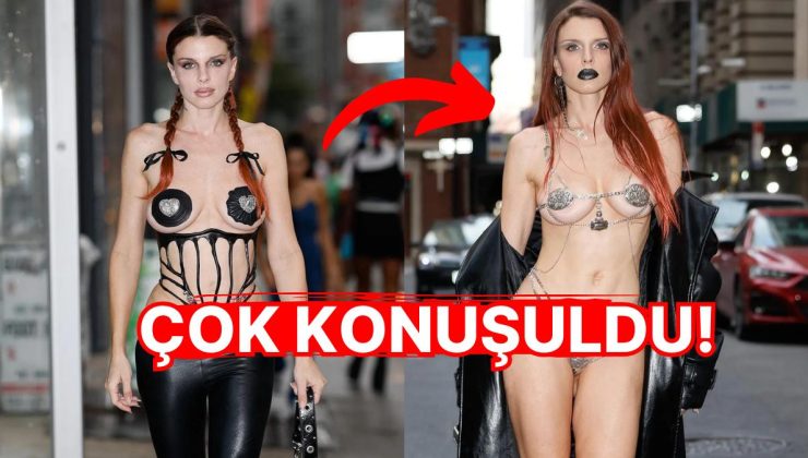 Ünlü Oyuncu ve Model Julia Fox, New York Moda Hafta’sında İddialı Kombinleri ile Olay Yarattı