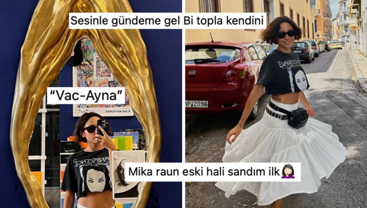 Zeynep Bastık’ın Vajina Şeklindeki Ayna Karşısındaki Pozu ve Kombini Olay Oldu!